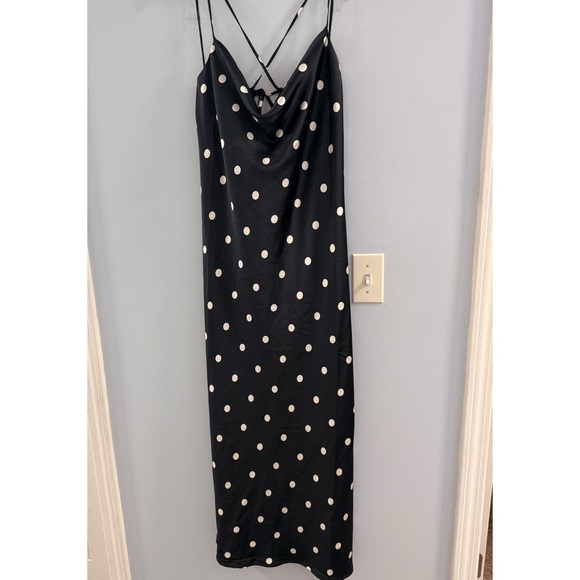 Old Navy Dresses & Skirts - NWOT Navy Blue and White Polka Dot Slip Dress